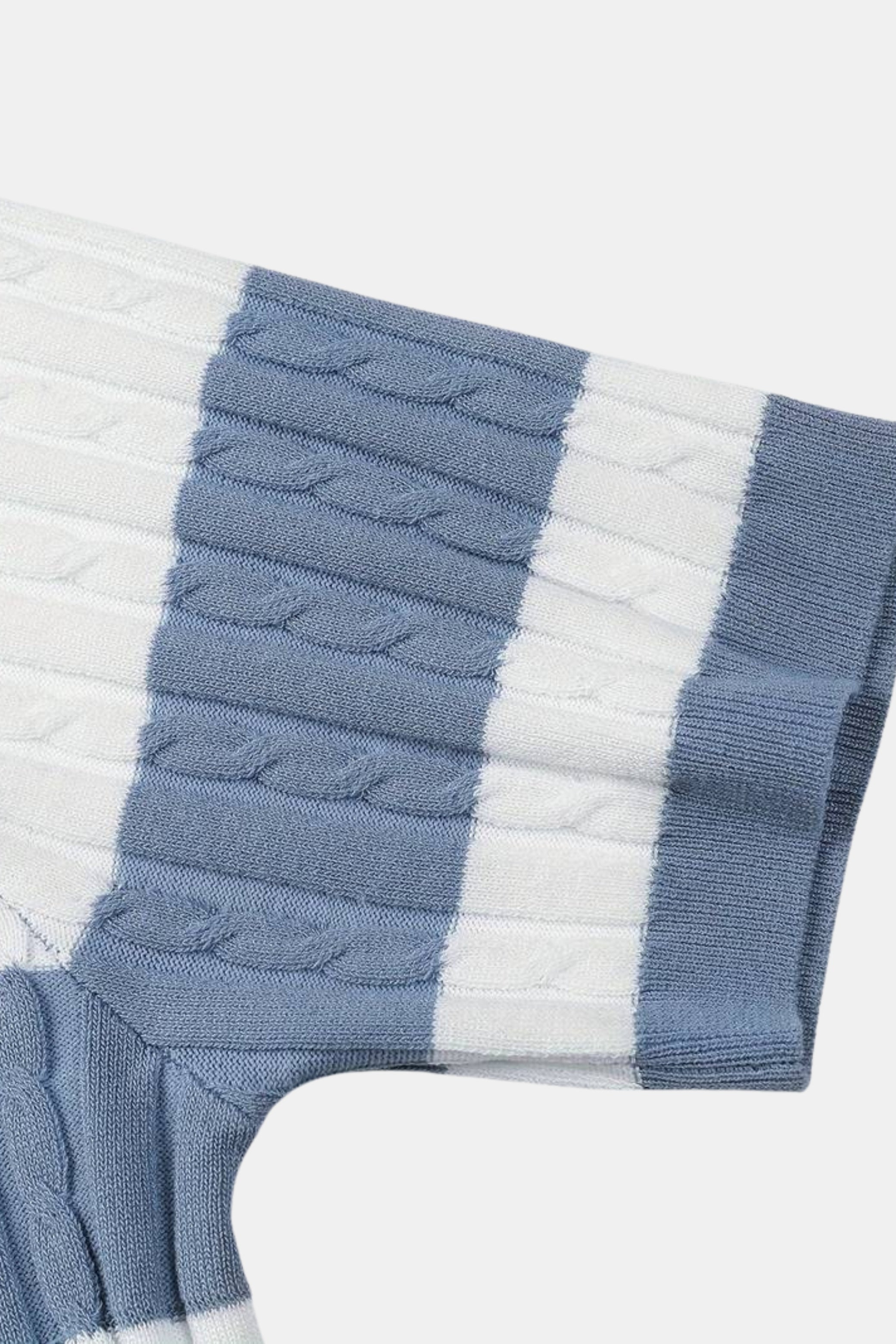 NOBA White Stripe Polo