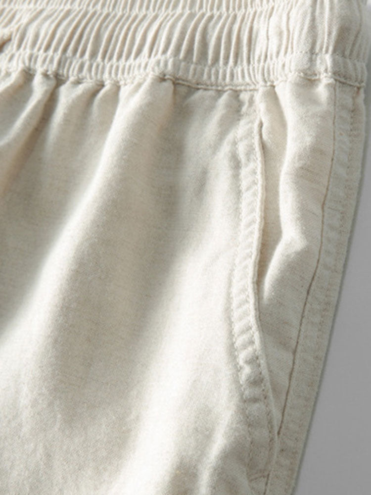 Cotton-linen Pants